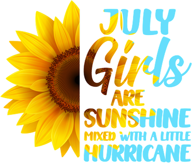 July Girls Are Sunshine Mixed With A Little Hurricane Kids Hoodie